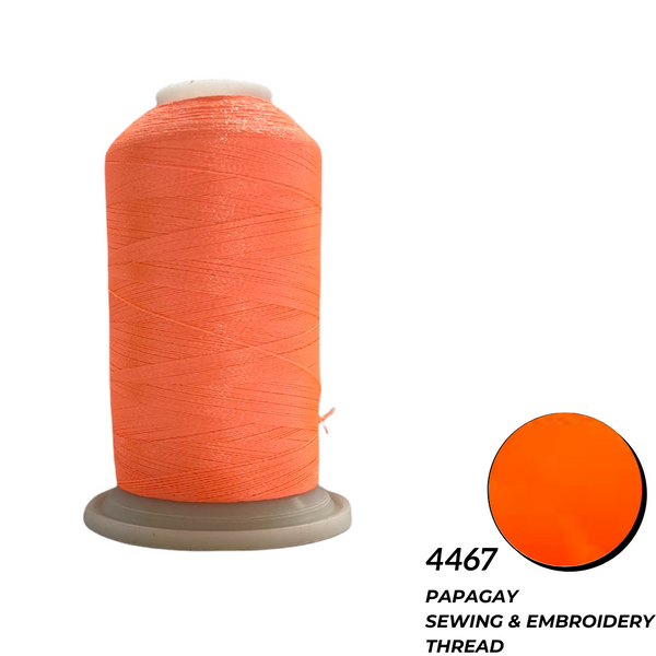 Papagay Embroidery Thread | Dark Orange Florecent / Luminous Orange 4467