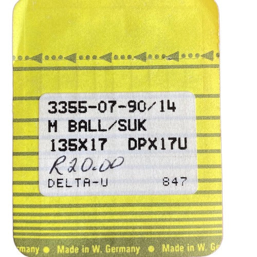 Singer Industrial Machine Needles 135x17 Size 90/14 (Ball Point)
