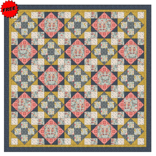 Folk Foral Quilt | Designed by Sally Ablett - Full Pattern