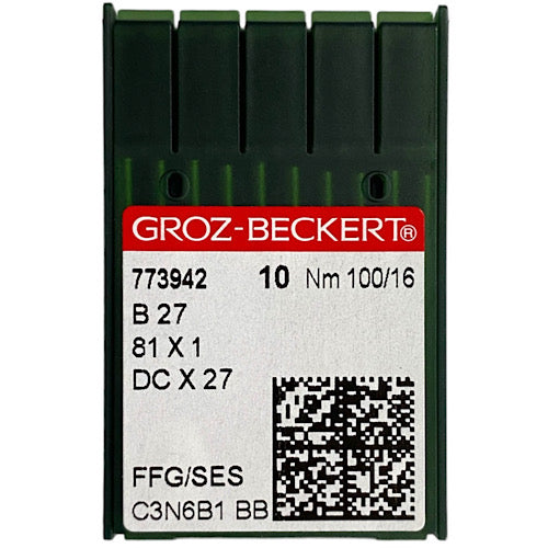 Groz-Beckert Industrial Overlock Needles | DCx27 | Size 100/16 - 10 Pa
