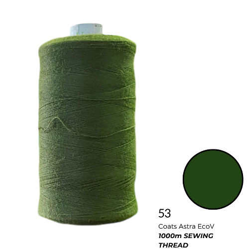 Coats Spun Polyester Sewing Thread | 1000m | Astra EcoV TKT120 | Earthy Green 53