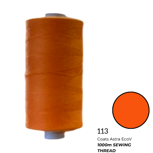 Coats Spun Polyester Sewing Thread | 1000m | Astra EcoV TKT120 | Orange 113