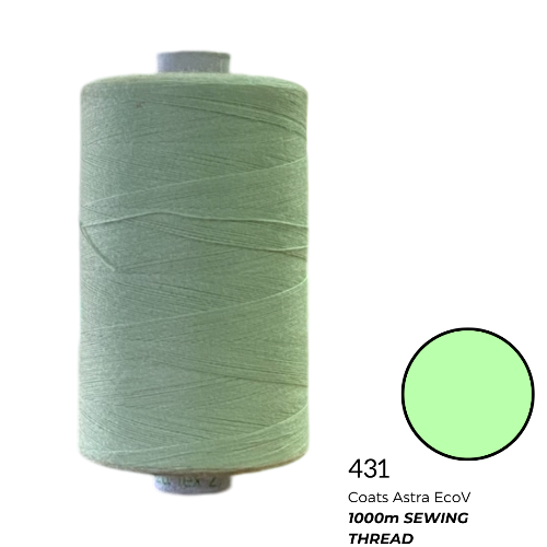 Coats Spun Polyester Sewing Thread | 1000m | Astra EcoV TKT120 | Mint Green 431