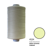 Coats Spun Polyester Sewing Thread | Astra EcoV TKT120 | 1000m | Cream 4124