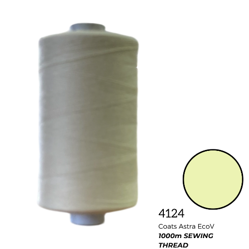 Coats Spun Polyester Sewing Thread | Astra EcoV TKT120 | 1000m | Cream 4124
