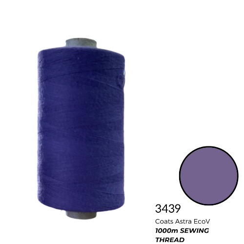 Coats Spun Polyester Sewing Thread | Astra EcoV TKT120 | 1000m | Purple 3439