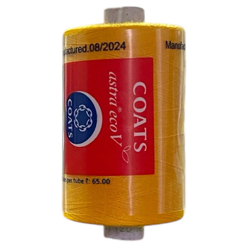 Coats Spun Polyester Sewing Thread | Astra EcoV TKT120 | 1000m | Gold-Yellow 21