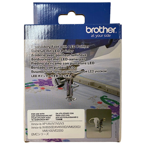 Brother W+ Embroidery Foot with LED Pointer  | XP1, BP3700, XV, V7, V3, V3SE | FLED1