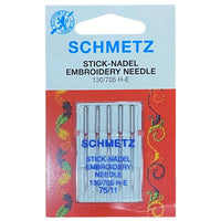 Schmetz Embroidery Needle | Size 75/11 | 130/705 H-E
