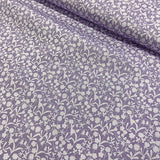 Quilting fabric | Bluebell Wood Reloved - Lavender Floral Silhouette | LEIA129-5