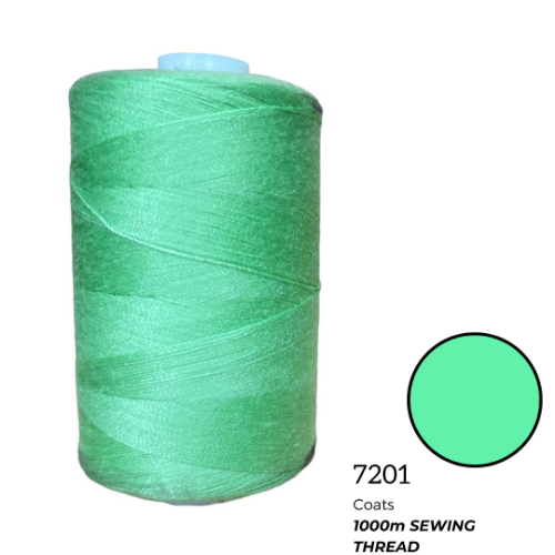 Coats Spun Polyester Sewing Thread | 1000m | Lime Green 7201