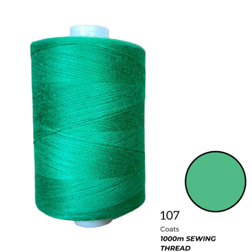 Coats Spun Polyester Sewing Thread | 1000m | Dark Grass 107