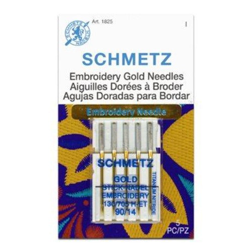 Schmetz Embroidery Gold Needle | Size 90/14 | 130/705 H-E