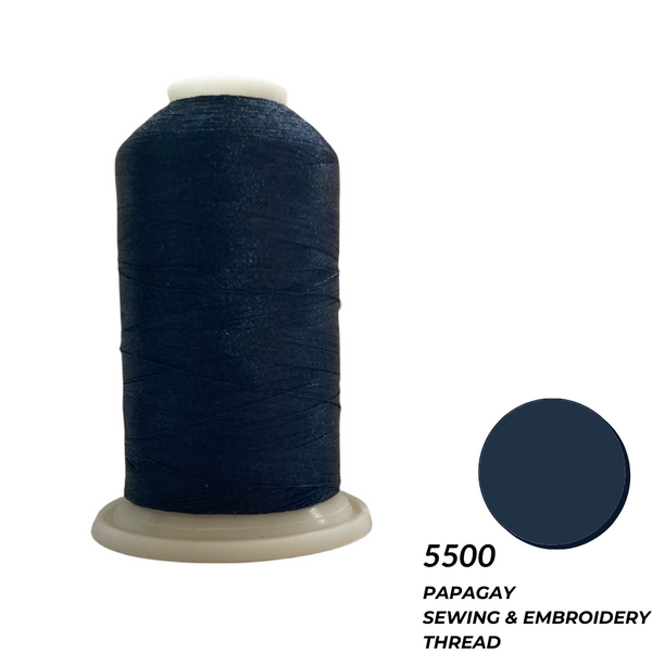 Papagay Embroidery Thread | Deep Navy Blue 5500