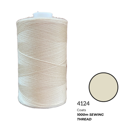 Coats Spun Polyester Sewing Thread | 1000m | Cream 4124