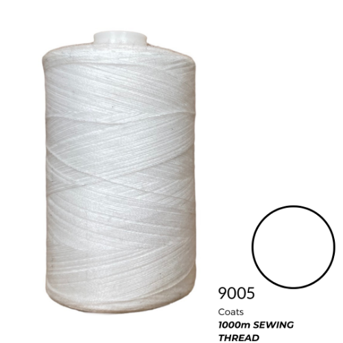 Coats Spun Polyester Sewing Thread | 1000m | Snow White 9005