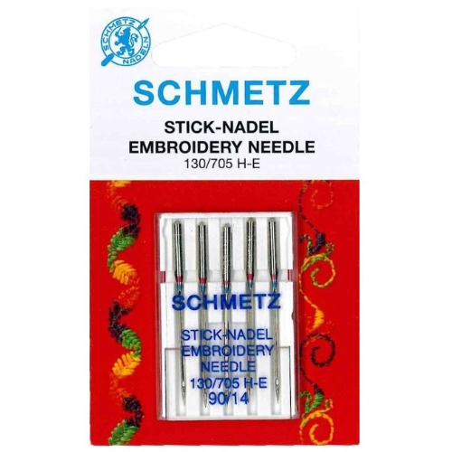 Schmetz Embroidery Needle | Size 90/14 | 130/705 H-E
