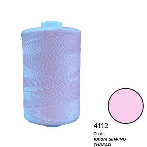 Coats Spun Polyester Sewing Thread | 1000m | Light Pink 4112
