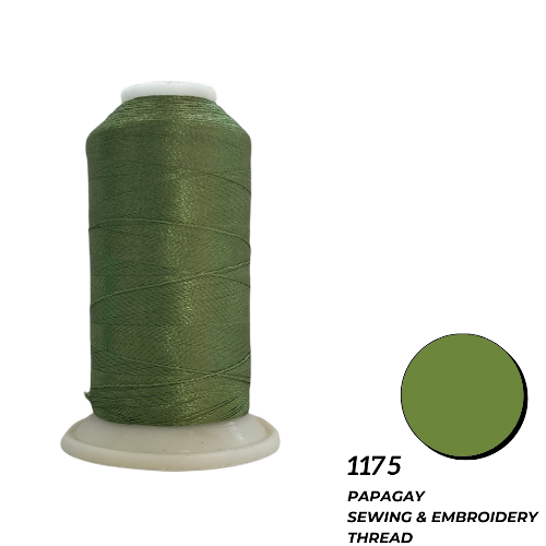 Papagay Embroidery Thread | Dark Olive / Green Olive 1175
