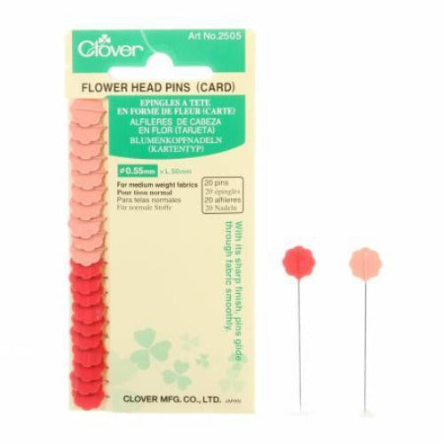 Clover Flower Head Pin Size 32 - 2in 20ct 2 colors | 2505CV