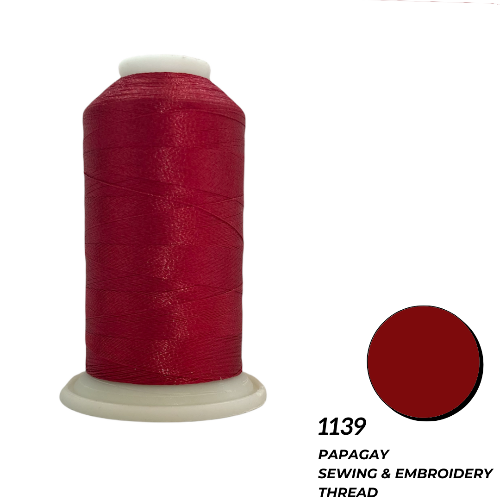 Papagay Embroidery Thread | Dark Vermillion / Red Wine 1139