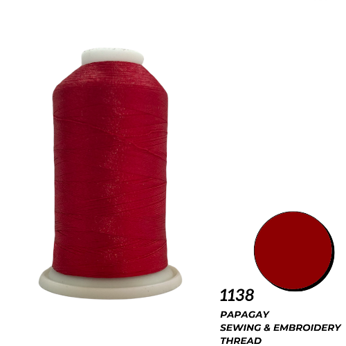 Papagay Embroidery Thread | Deep Vermillion / Red Crimson 1138