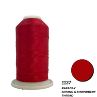Papagay Embroidery Thread | Vermillion / Dark Red 1137