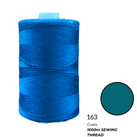 Coats Spun Polyester Sewing Thread | 1000m | Dark Turquoise 163