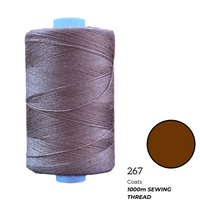 Coats Spun Polyester Sewing Thread | 1000m | Autum Brown 267