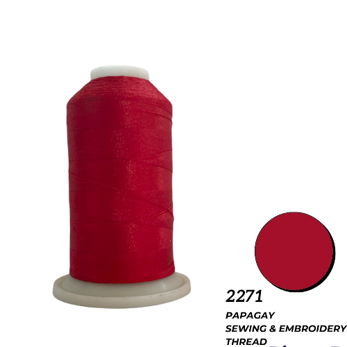 Papagay Embroidery Thread | Dark Florecent Red / Rosso Carso Red 2271