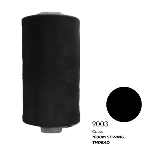 Coats Spun Polyester Sewing Thread | 1000m | Black 9003