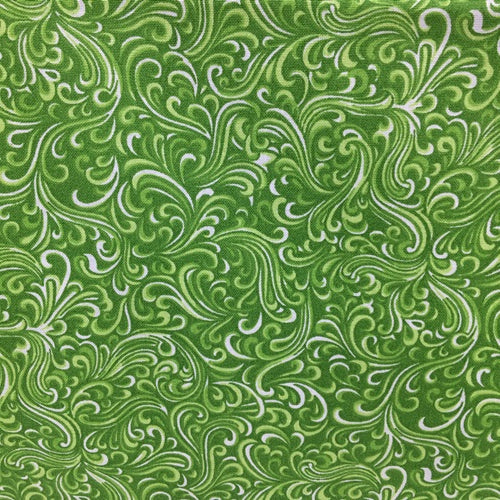 Quilting fabric | BREEZEW14 Green swirls