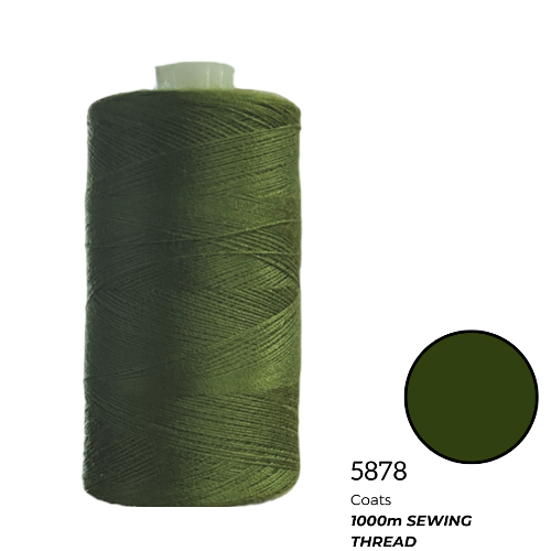 Coats Spun Polyester Sewing Thread | 1000m | Khaki 5878