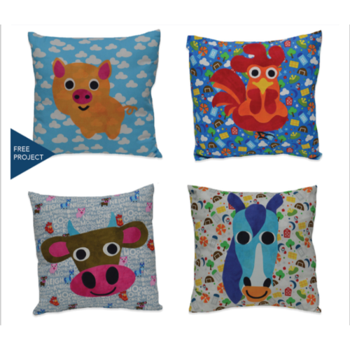 Farm Babies Pillow | Free Applique Pattern Download