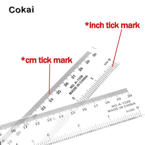 Cokai Acrylic Ruler |  INCH & CM | QUILTSEW