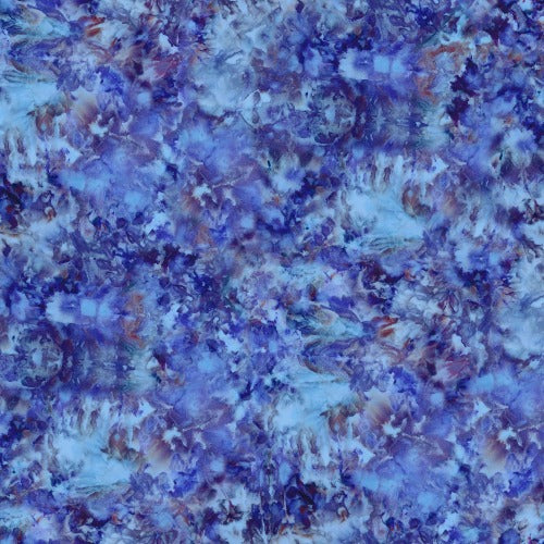 Quilting fabric | Fire & Ice - Ice Dye in Navy Blue | MASD10056-N
