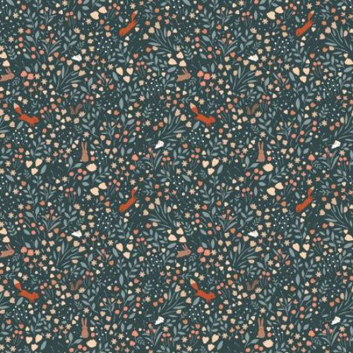 Quilting fabric | Carbon Woodland Frolic | ST1638CARB