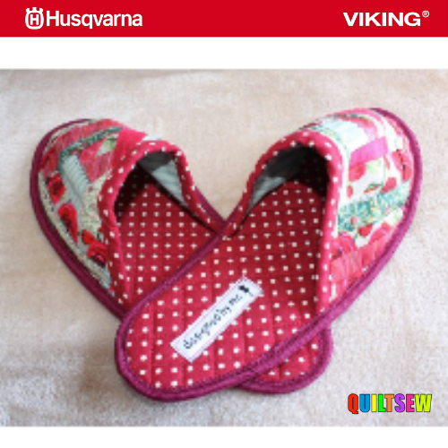 Quilted Slippers | Includes the Cutting Pattern