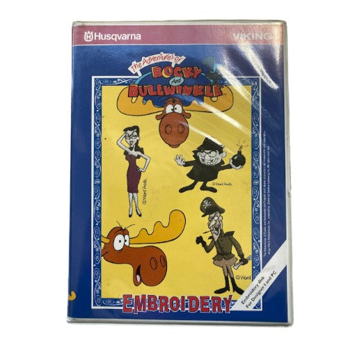 Husqvarna Viking Embroidery Disk | The Adventures of Rocky and Bullwinkle