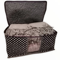 Storage tote for blankets or quilts