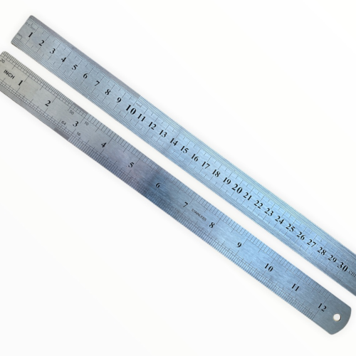 2 SIDED STAINLESS STEEL RULER