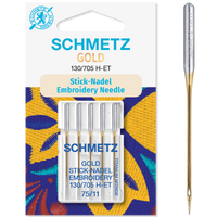 Schmetz Embroidery Gold Needle | Size 75/11 | 130/705 H-E